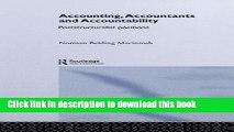 Ebook Accounting, Accountants and Accountability Full Online