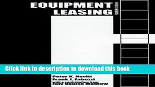 [Popular] Equipment Leasing (Frank J. Fabozzi Series) Kindle Collection