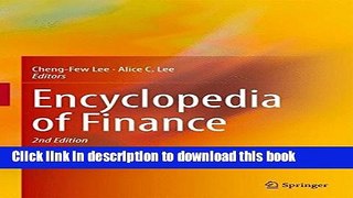 Books Encyclopedia of Finance Full Online