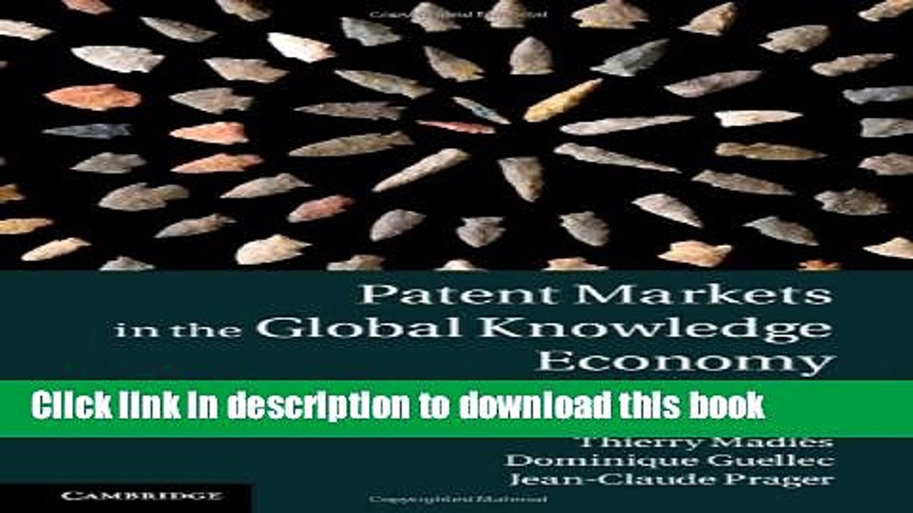 Books Patent Markets in the Global Knowledge Economy: Theory, Empirics and Public Policy