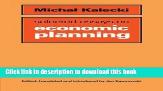 Ebook Selected Essays on Economic Planning Full Online
