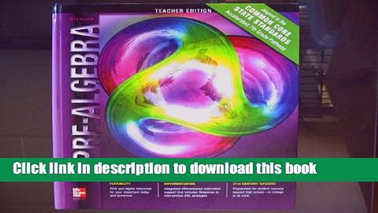 [Download] Glencoe Pre-Algebra, Common Core State Standards: Accelerated 7th Grade Pathway: