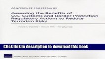 Ebook Assessing the Benefits of U.S. Customs and Border Protection Regulatory Actions to Reduce