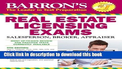 [Popular] Barron s Real Estate Licensing Exams, 9th Edition Kindle Online