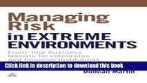 [Download] Managing Risk in Extreme Environments: Front-Line Business Lessons for Corporates and