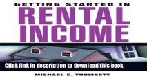 [Popular] Getting Started in Rental Income Paperback Online