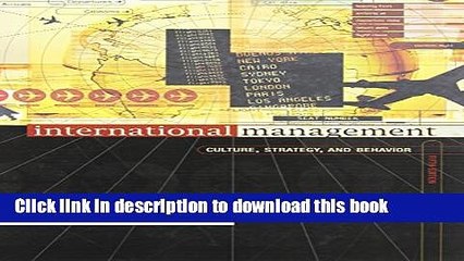 Books International Management: Culture, Strategy, and Behavior with World Map Full Online