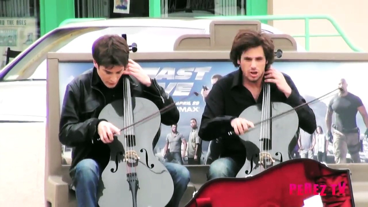 2Cellos do Michael Jackson s  Smooth Criminal  (Perez Hilton Street Performance)