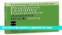 [Popular] Business Liability Insurance Answer Book 2015 Paperback Online