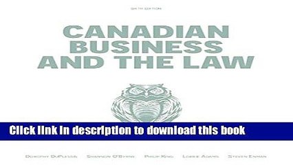 [Popular] Canadian Business and the Law Hardcover Collection