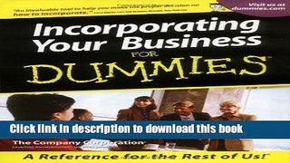 [Popular] Incorporating Your Business For Dummies Hardcover Collection