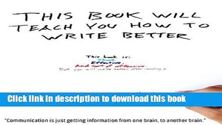 [Popular] This book will teach you how to write better Paperback Free