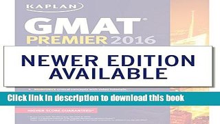 [Popular] Kaplan GMAT Premier 2016 with 6 Practice Tests: Book + Online + DVD + Mobile Paperback