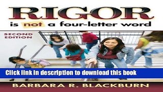 [Popular] Rigor Is NOT a Four-Letter Word Hardcover Free