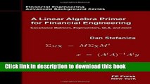 [Popular] A Linear Algebra Primer for Financial Engineering: Covariance Matrices, Eigenvectors,