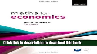 [Popular] Maths for Economics Paperback Online
