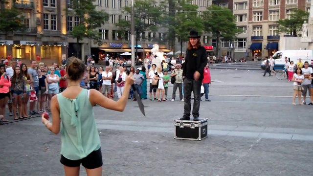 Amsterdam street performance goes wrong