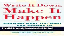 [Download] Write It Down, Make It Happen: Knowing What You Want And Getting It Kindle Collection