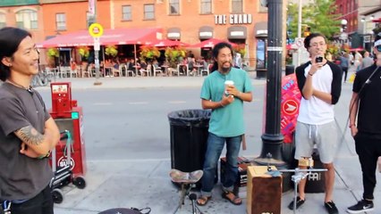 Beatboxing With Street Performer