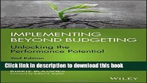 [Download] Implementing Beyond Budgeting: Unlocking the Performance Potential Kindle Free
