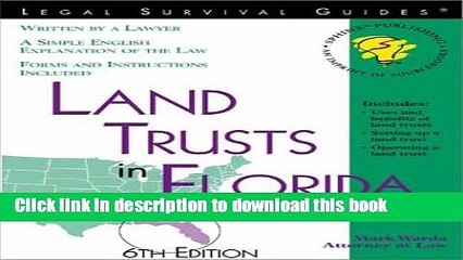 [Download] Land Trusts in Florida Paperback Free