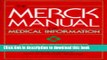 [Popular Books] The Merck Manual of Medical Information: Home Edition (Merck Manual Home Health
