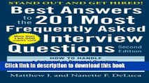 [Download] Best Answers to the 201 Most Frequently Asked Interview Questions, Second Edition