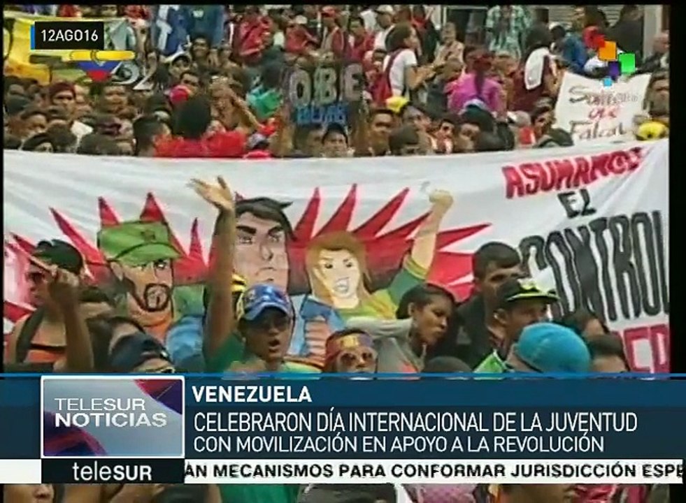 Venezolanos celebran con movilización Día Internacional de la Juventud