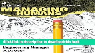 [Download] Managing Humans: Biting and Humorous Tales of a Software Engineering Manager Hardcover