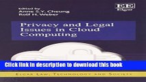 [PDF Kindle] Privacy and Legal Issues in Cloud Computing (Elgar Law, Technology and Society) Free
