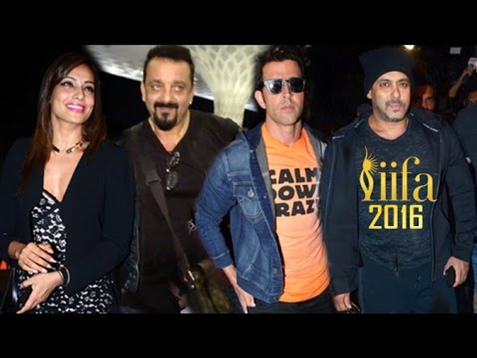 IIFA Awards 2016 Madrid | Salman Khan,Sanjay Dutt,Hrithik Roshan,Bipasha Basu | Airport Departure