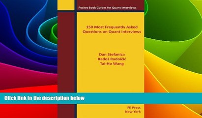 READ FREE FULL  150 Most Frequently Asked Questions on Quant Interviews (Pocket Book Guides for