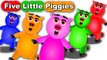 Nursery Rhymes || Five Little Piggies Jumping on the bed For Kids And Childrens ** Songs For Baby