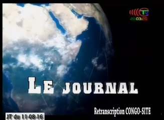 Journal de 20h TVCongo du jeudi 11 août 2016 -By Congo-Site
