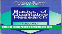 [PDF] Basics of Qualitative Research: Grounded Theory Procedures and Techniques Full Online