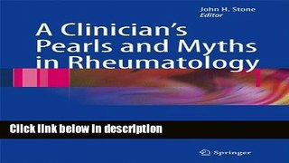 Download A Clinician s Pearls   Myths in Rheumatology [Online Books]