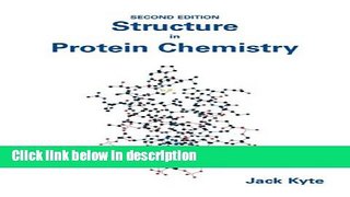 Books Structure in Protein Chemistry Free Download