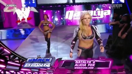 Kelly Kelly and AJ Lee vs. Natalya and Alicia Fox