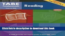 [PDF] TABE Fundamentals Reading, Level D: Focus on Skills Free Online
