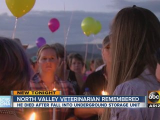 Vigil held for Phoenix veterinarian who died after falling into underground grain storage