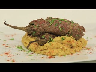 كفتة بالباذنجان مع بيوريه الحمص | رانيا الجزار
