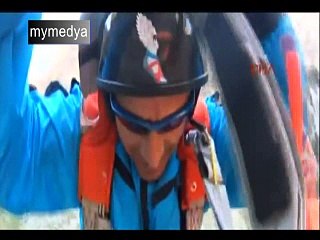 299 metreden 'en yüksek uçurum atlayışını' yaptı