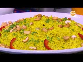 أرز بسمتي بالزعفران - شرائح اللحم بصوص الماسترد الكريمي | سالي فؤاد