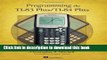 [Download] Programming the TI-83 Plus/TI-84 Plus Paperback Collection