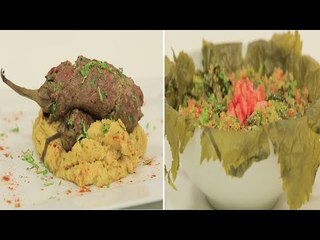 كفتة بالباذنجان مع بيوريه الحمص - شوربة سبانخ و عدس - سلطة برغل | نص مشكل حلقة كاملة