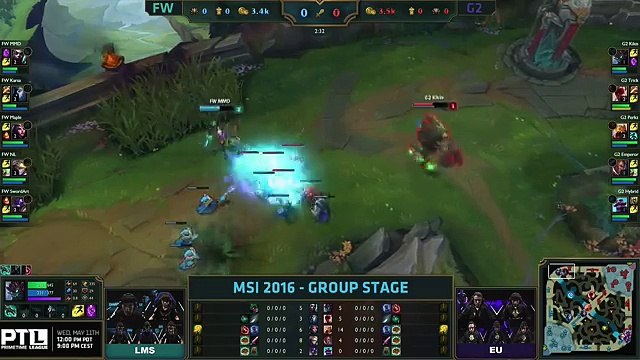 FW vs G2 - MSI 2016 (Mid-Season Invitational) - Flash Wolves vs G2 Esports_3