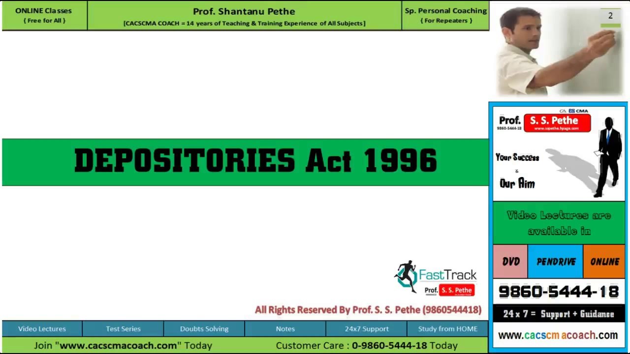CMSL=16=Depositories Act = D