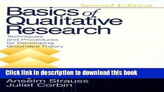 [Popular Books] Basics of Qualitative Research: Second Edition: Techniques and Procedures for