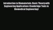 [PDF] Introduction to Biomaterials: Basic Theory with Engineering Applications (Cambridge Texts
