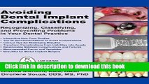 [Popular Books] Avoiding Dental Implant Complications Free Online